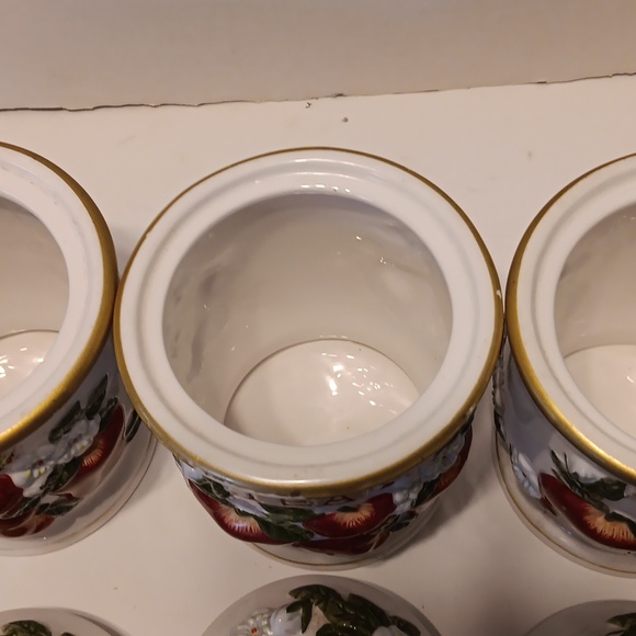 Set of 3 KK Ceramic Apple Canisters - Picture 6 of 10